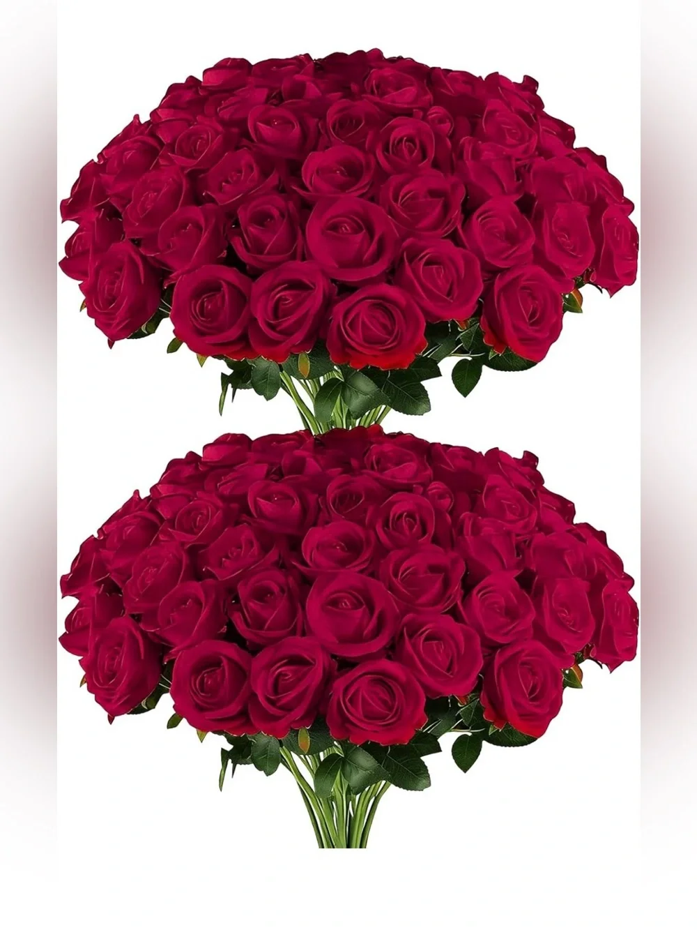 NIB Bulk Red Faux Silk Roses,60 Pcs,Bouquets,Centerpieces,Party,Red/Wine Color